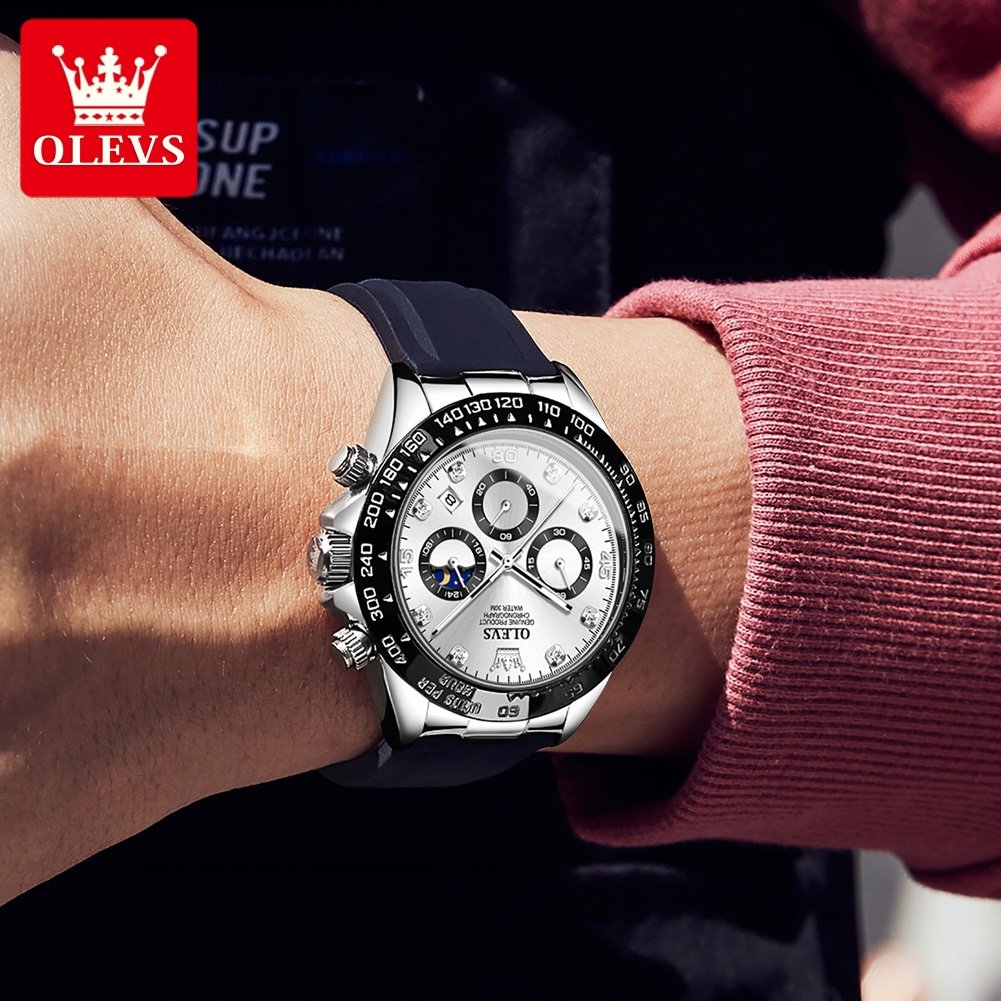 OLEVS bracelet en Silicone white – Image 6