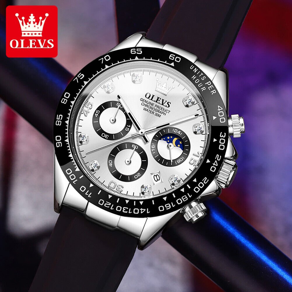 OLEVS bracelet en Silicone white – Image 4